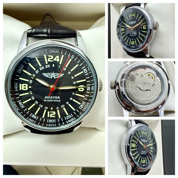 Авиатор автомат годинник часы 24 часа механика полет восток ракета луч