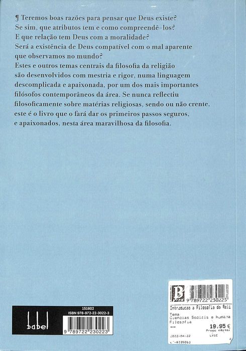 "Introdução à Filosofia da Religião" de William L. Rowe [Novo]