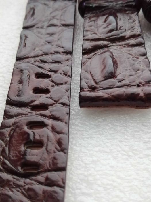 Bracelete de crocodilo real para relógio de pulso 22mm 100 % novo