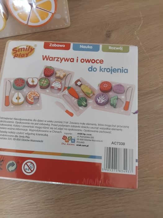 Warzywa I owoce Smily drewniane nowe