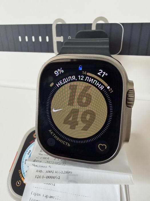 Apple watch ultra 49mm Titanium Case Midnight Ocean Band