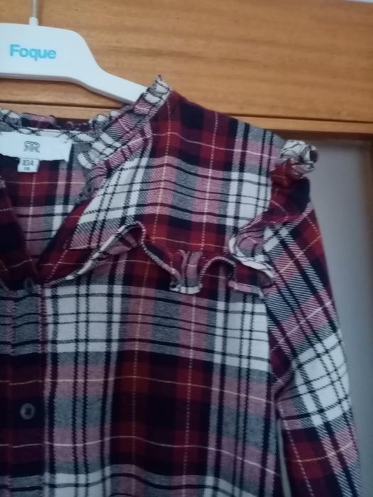 Vestido xadrez 10 anos