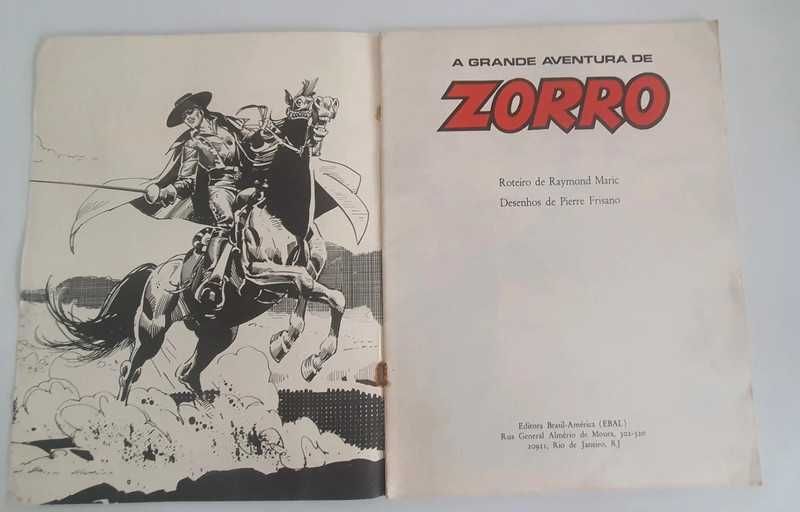Zorro bertrand Ebal editora banda desenhada