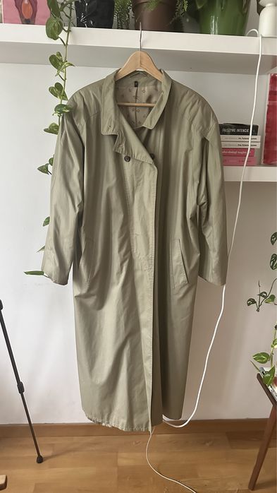 Trencz płaszcz jesienny khaki zielony damski