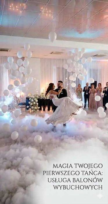 Wystrzałowe balony atrakcja na wesele-pierwszy taniec–efekt wow!!
