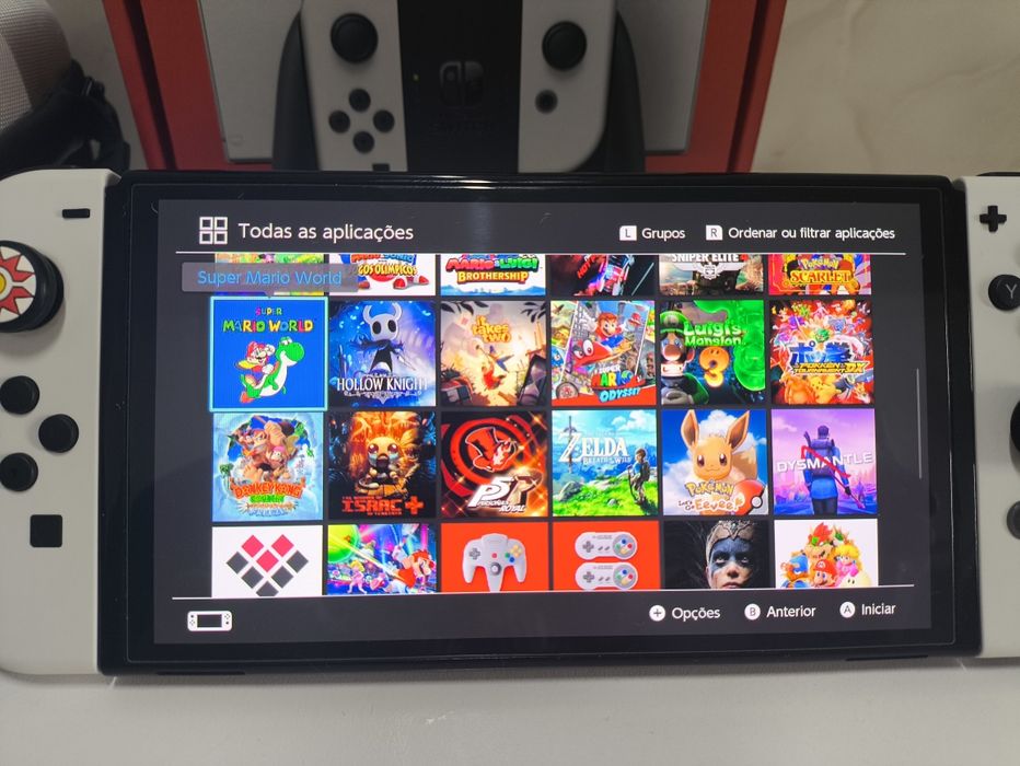Nintendo Switch Oled Desbloqueado + cartão SD 512gb