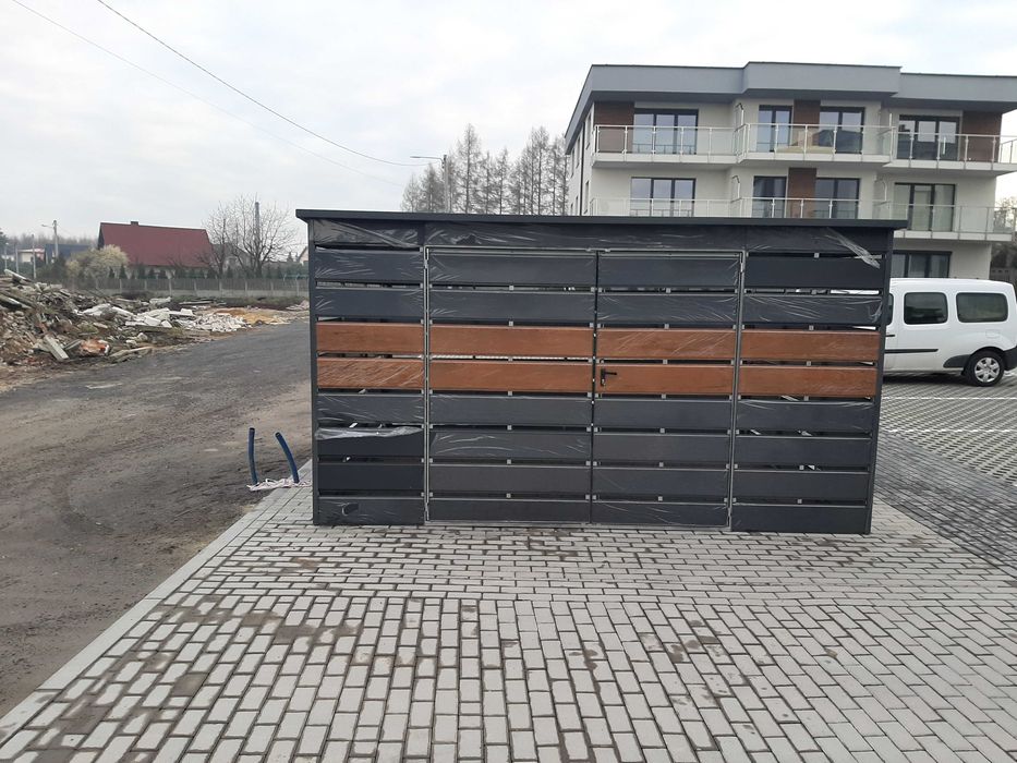 Wiata śmietnikowa panelowa 4x3