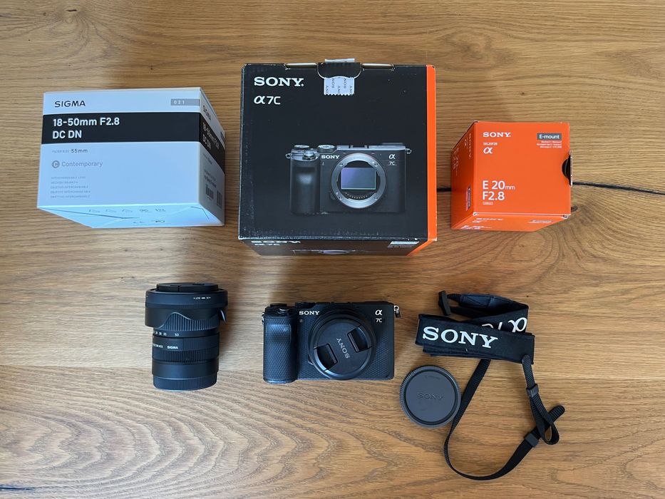 Sony a7c with lens