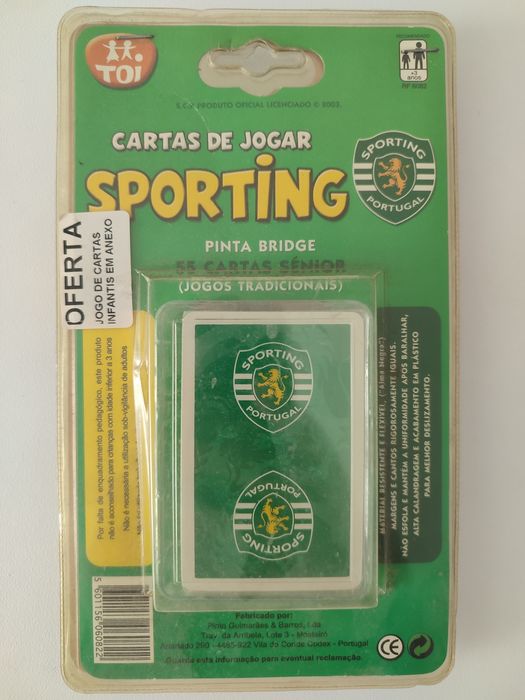 Baralho de cartas do Sporting