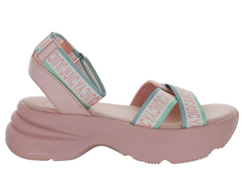 Juicy Couture Sandały damskie - Benedette Nappa PU - r 40 - Różowe