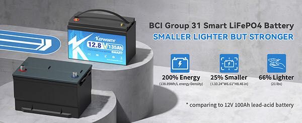 Акумулятор Kepworth LiFePO4 12V/135AH Bluetooth