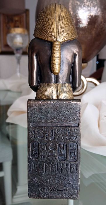 Artesanato Egípcio: Estatueta bronze de Faraó