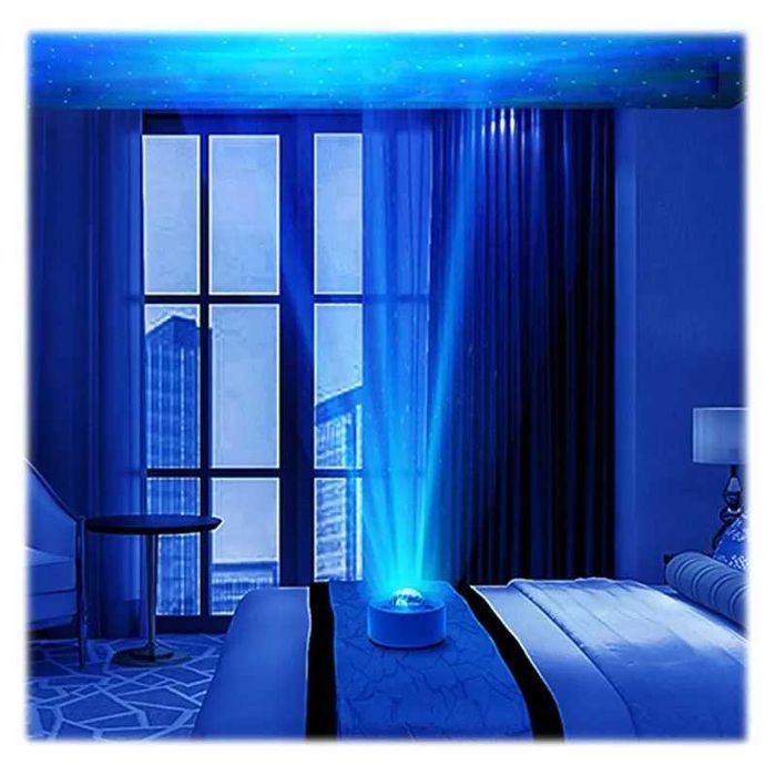 Projektor RBG LED Zorza Polarna Gwiezdny K-1090 - Biel