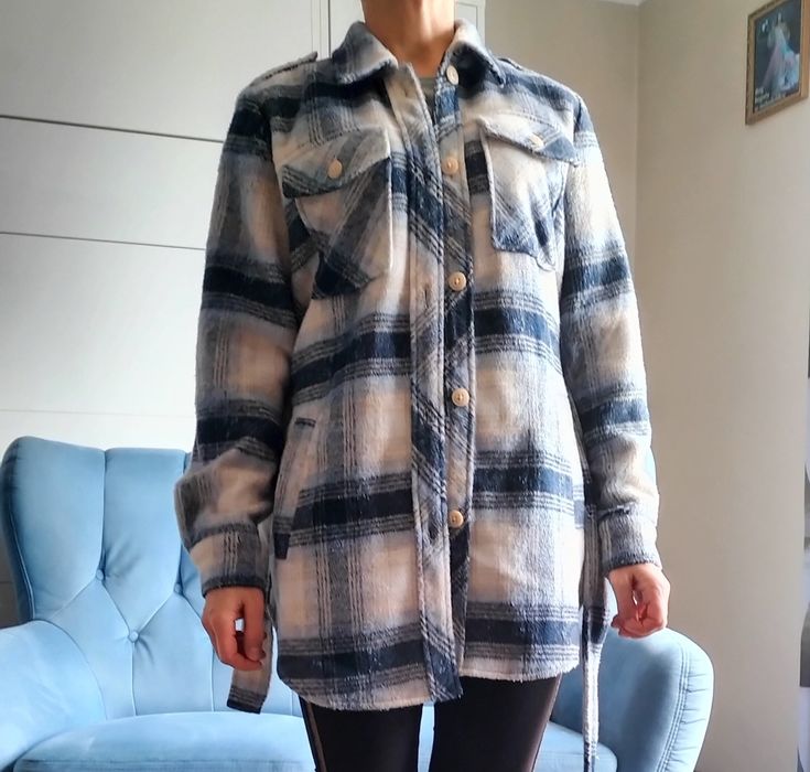 Płaszcz flanelowy Sinsay XS 34