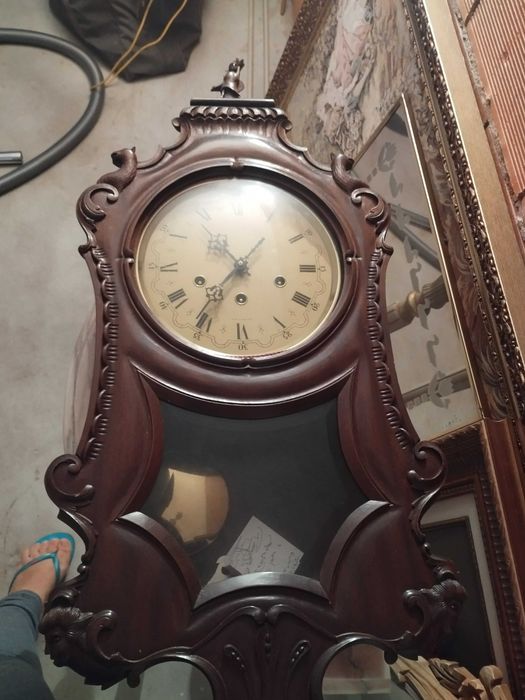 Relógio de parede antigo com Pêndulo Avé Maria