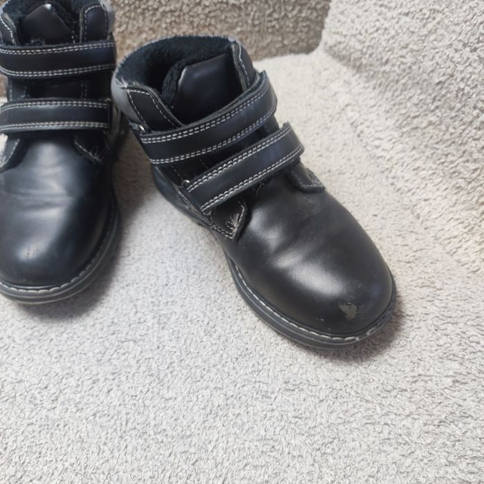 Buty za kostkę ocieplane półbuty trzewiki chłopięce 33