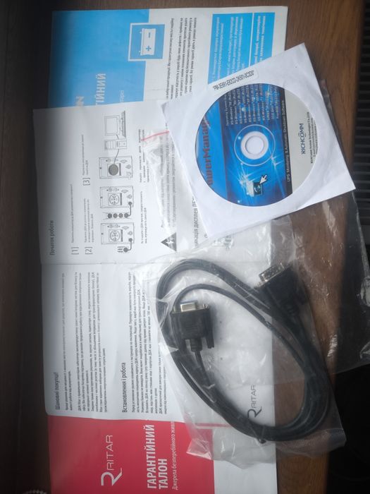 ДБЖ RITAR RTSW-1500 LCD(1000Вт),12В  з чистою синусоїдою + гелевий АКБ