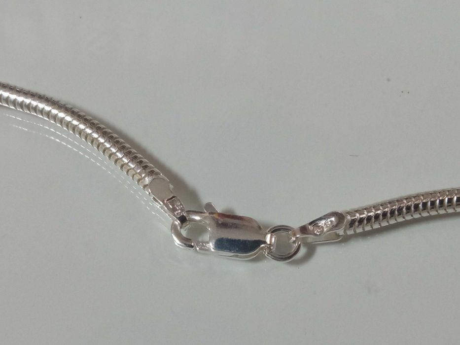 Elegancki naszyjnik łańcuszek 42 cm Splot Linka żmijka Sterling Silver 925