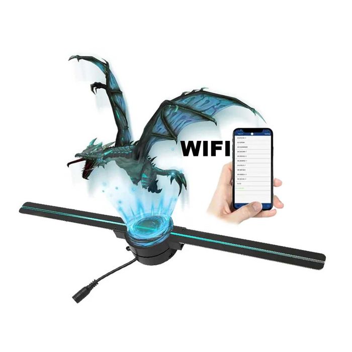 Projektor Hologram LED 3D - Nowoczesny Wentylator Hologramowy