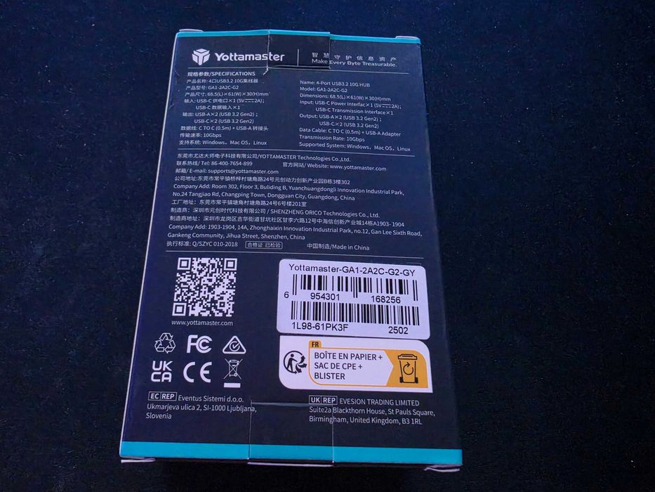 HUB USB 3.2 Gen 2. 4-portowy Yottamaster Yottamaster