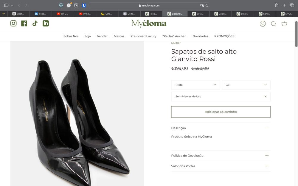 Sapatos de salto alto
Sapatos de salto alto Gianvito Rossi