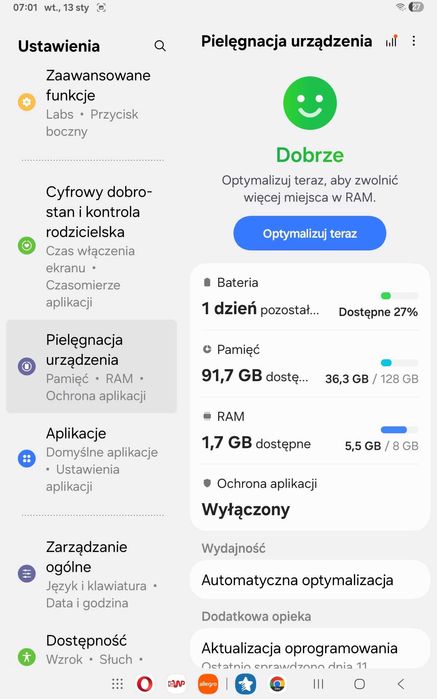 ELEGANCKI tablet Samsung A9+. Pamięć 8\128gb