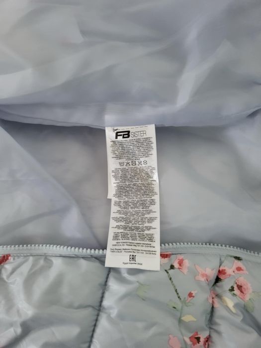 Kurtka wiosenna XS kwiaty baby blue jak nowa