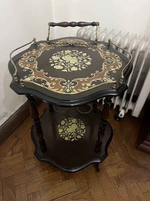 Carrinho de Chá de Madeira Indiana Bar