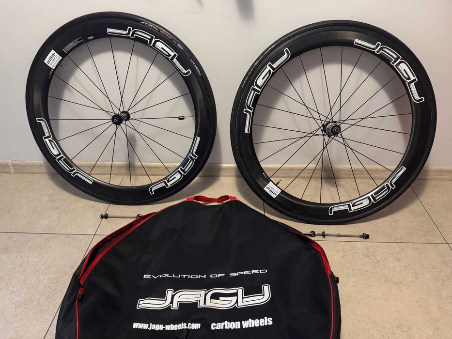 Koła karbonowe Jagu Elite 55 Aero 1420g Szytki Tufo 25