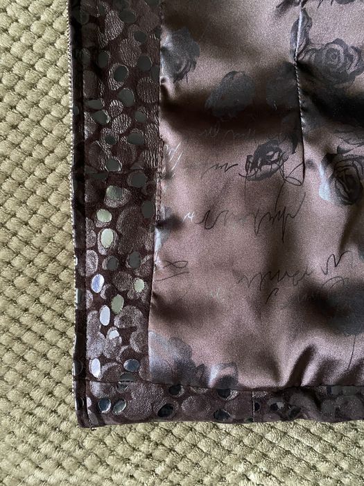 Кожанный пиджак в паетку коричневого цаета