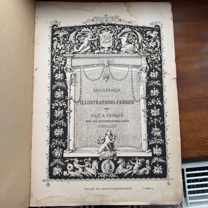 Antyczna Książka o Malarstwie Rast & Ehinger Stuttgart