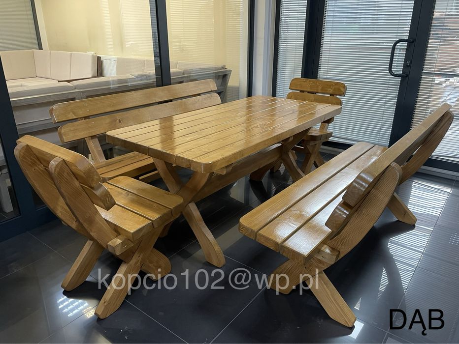 Meble ogrodowe drewniane 200cm wysylka promocja