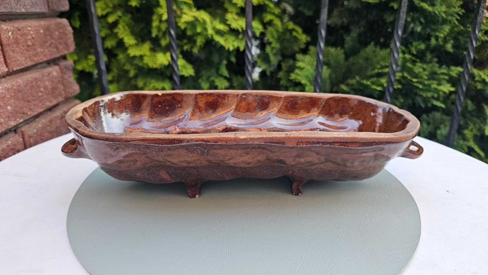 Przedwojenna ceramiczna forma na chałkę,chleb