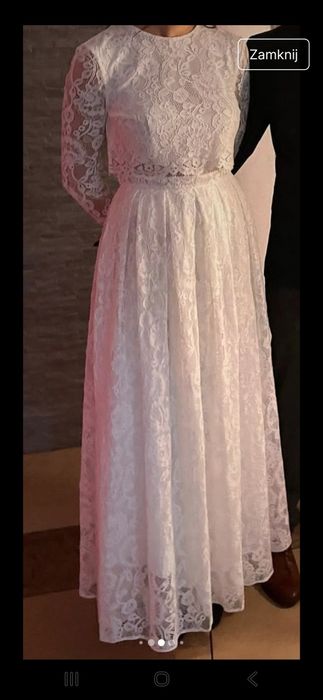 Suknia ślubna Asos 38 M boho piękna skromna