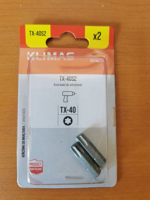 Końcówka TORX TX-40 25 mm / 2 szt KLIMAS .