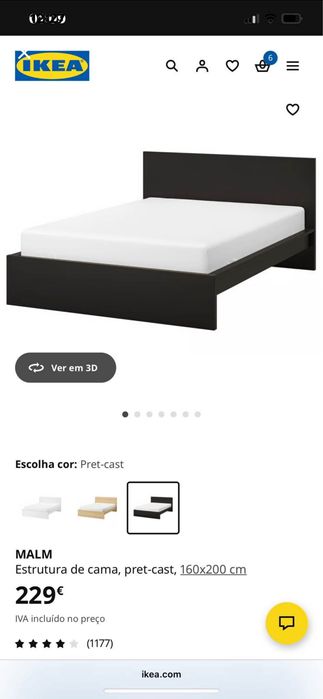 Conjunto quarto preto IKEA