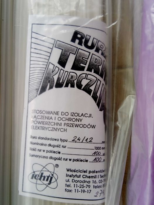 Rurki termokurczliwe różne wymiary,długości
