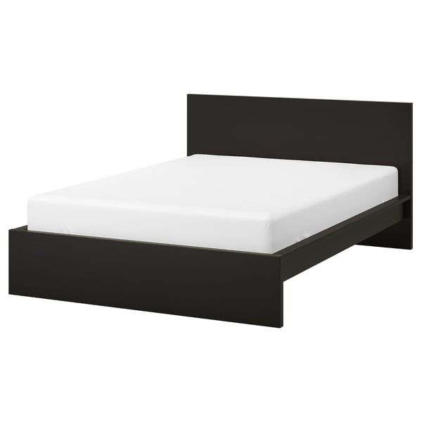 Cama ikea MALM cor escura