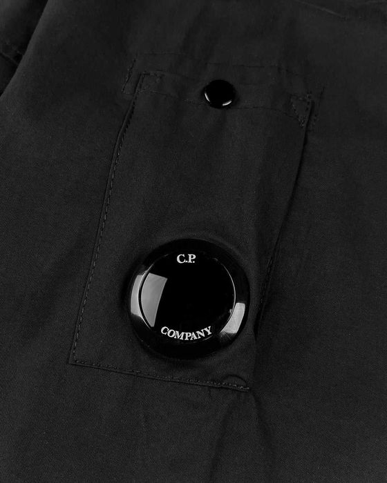 Сорочка C.P. Company Logo-Appliqued Cotton-Gabardine Jacket Black