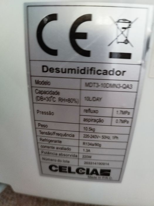 Desumidificador sanitary sistem
