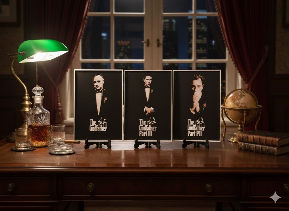 Posters 3D - The GODFATHER I, II e III.