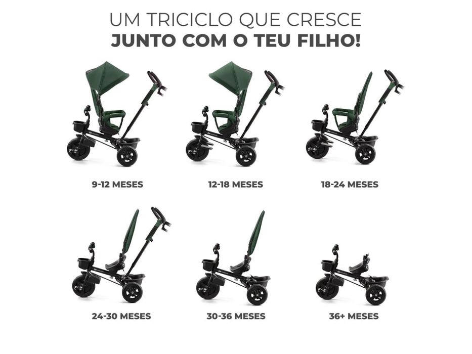 Triciclo KINDERKRAFT Aveo Rose Pink (6 em 1)