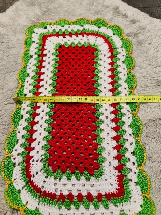 Nowa ręcznie robiona serwetwla obrus bieżnik handmade rękodzieło
