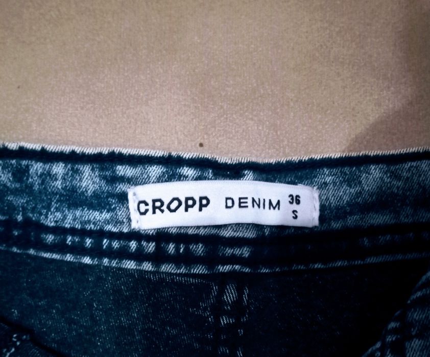 Джинсові шорти з завищеною талією, S/36,