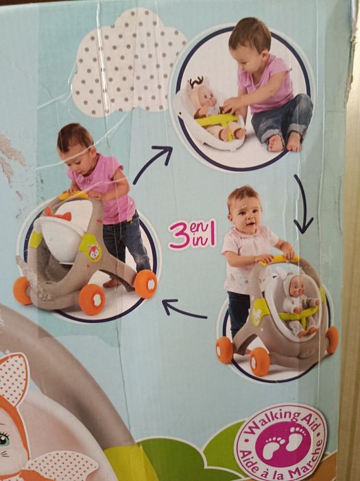 Коляска для ляльок - ходунки Smoby MiniKiss Смобі