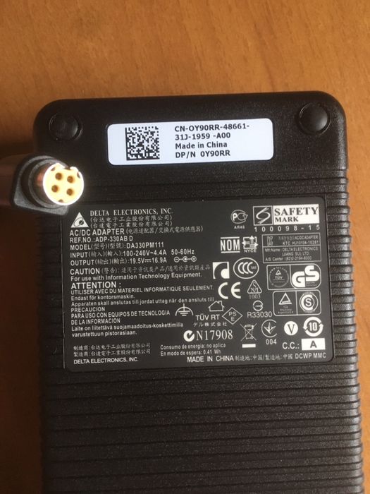 Блок Питания для Ноутбука Dell, Asus, MSI, HP, Clevo 19.5V 16.9A 330W