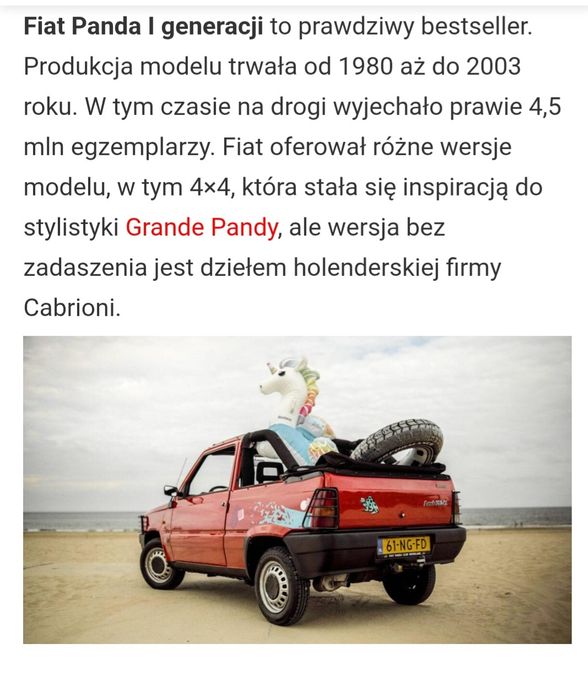 Fiat Panda 141 kabriolet