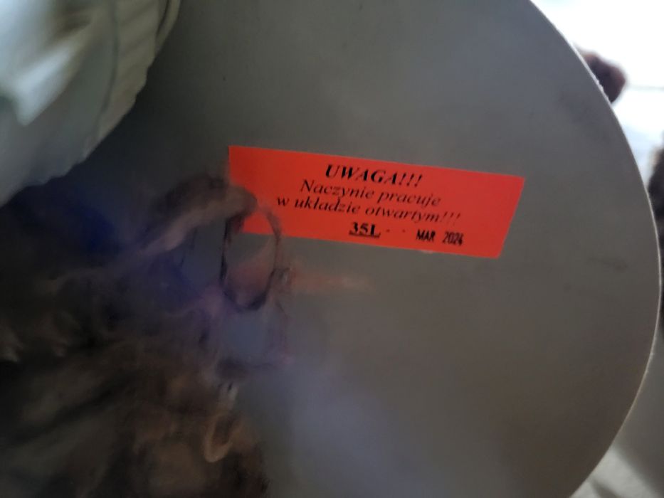 Naczynie otwarte zbiornik wyrównawczy 35l jak nowe