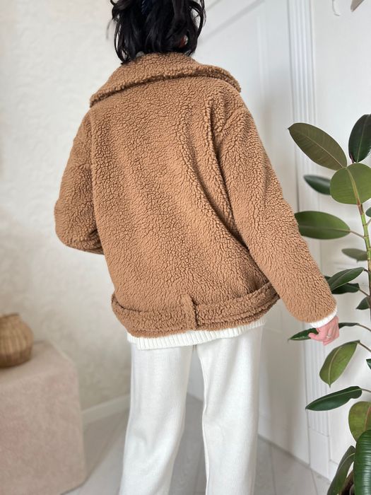 Стильна ексклюзивна тедді косуха куртка teddy шерпа розмір М