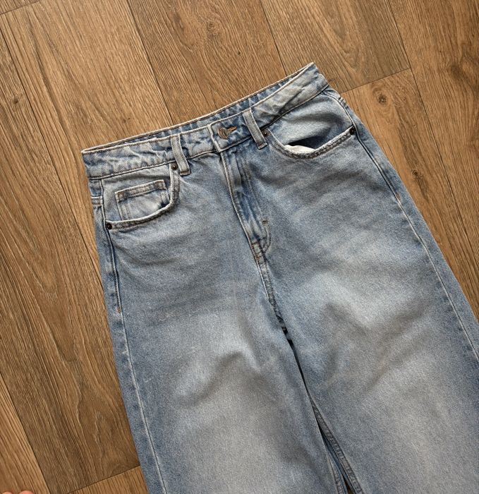 Жіночи джинси pull&bear широкі блакитні сині
